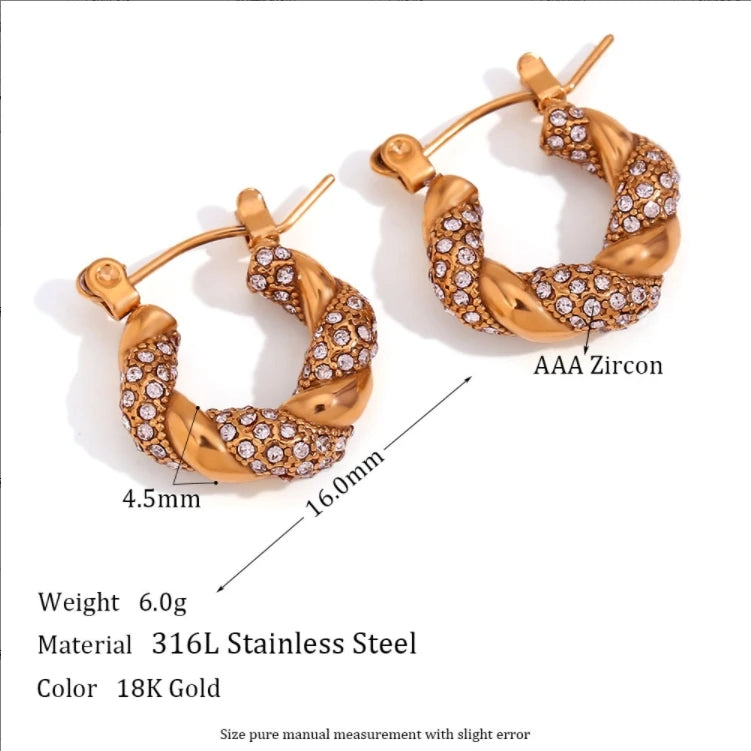 La.Muses – Eternal Shine Hoops Earrings 18K