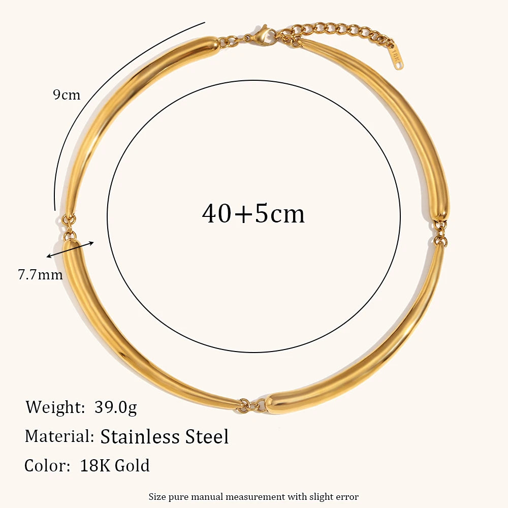 La.Muses – Punk Bamboo Necklace 18K