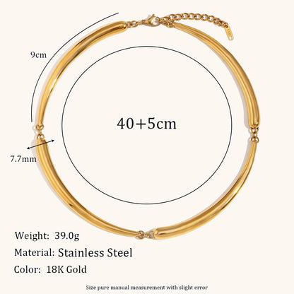 La.Muses – Punk Bamboo Necklace 18K