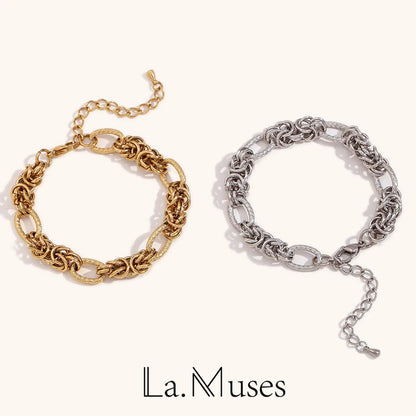 La.Muses – Bold Link Bracelet 18K