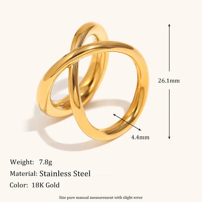 La.Muses – Crossline Dual Ring 18K