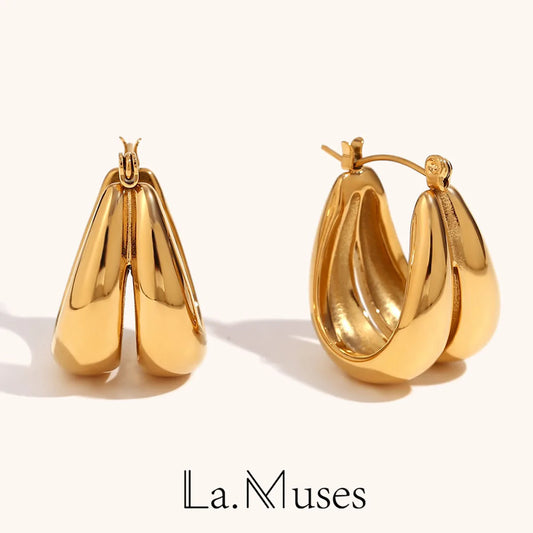 La.Muses – Golden Arc Hoops 18K