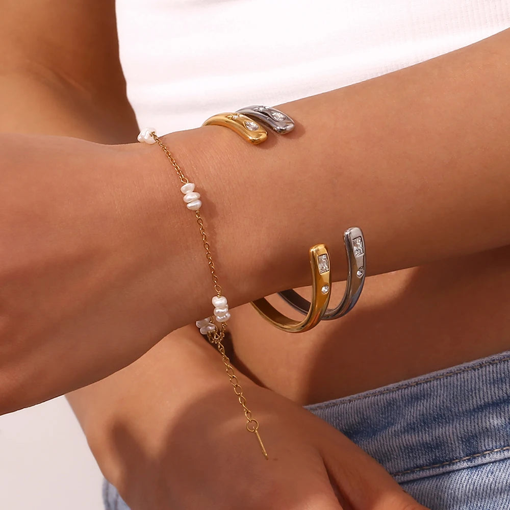 La.Muses –  Bracelet Éclat d’Eau Douce 18K
