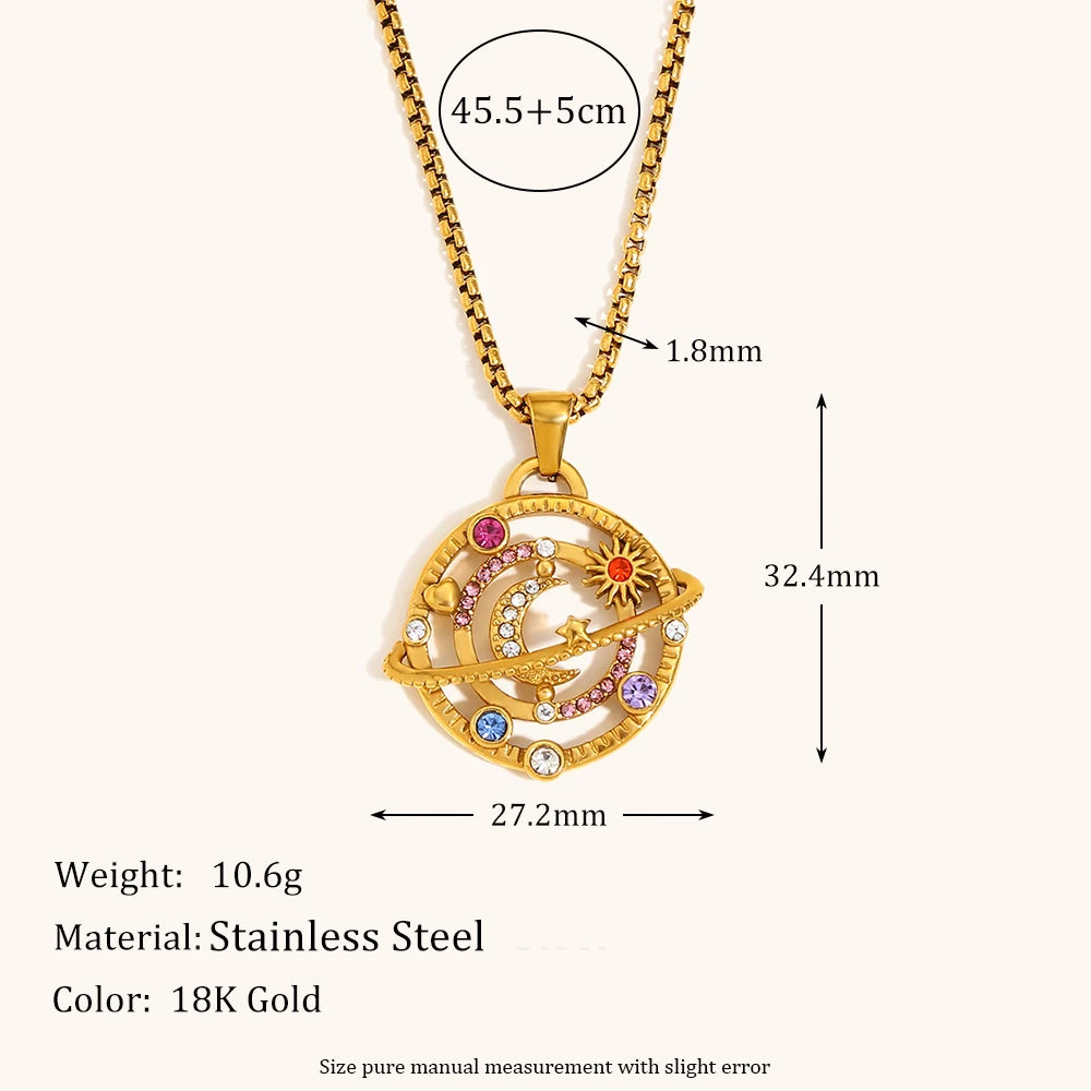 La.Muses – Cosmic Compass Necklace 18K