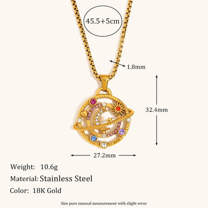La.Muses – Cosmic Compass Necklace 18K