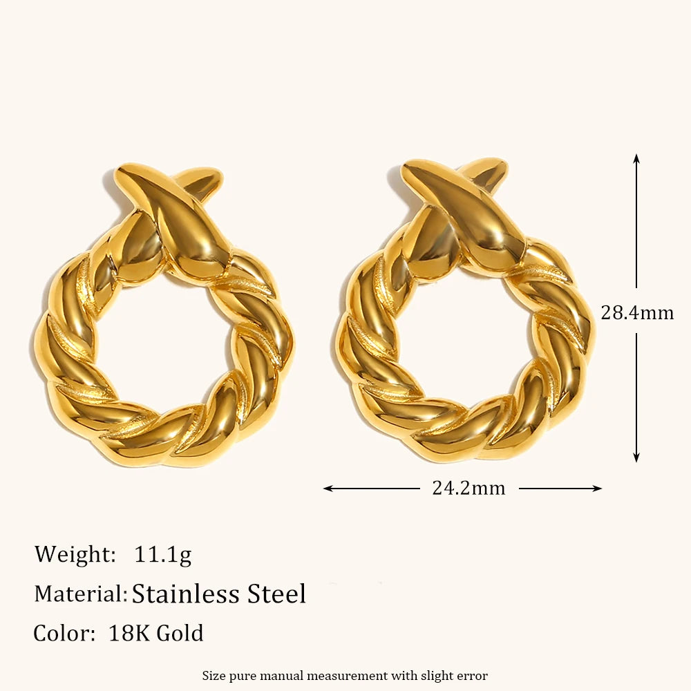 La.Muses – Boucles Twist Élégantes 18K