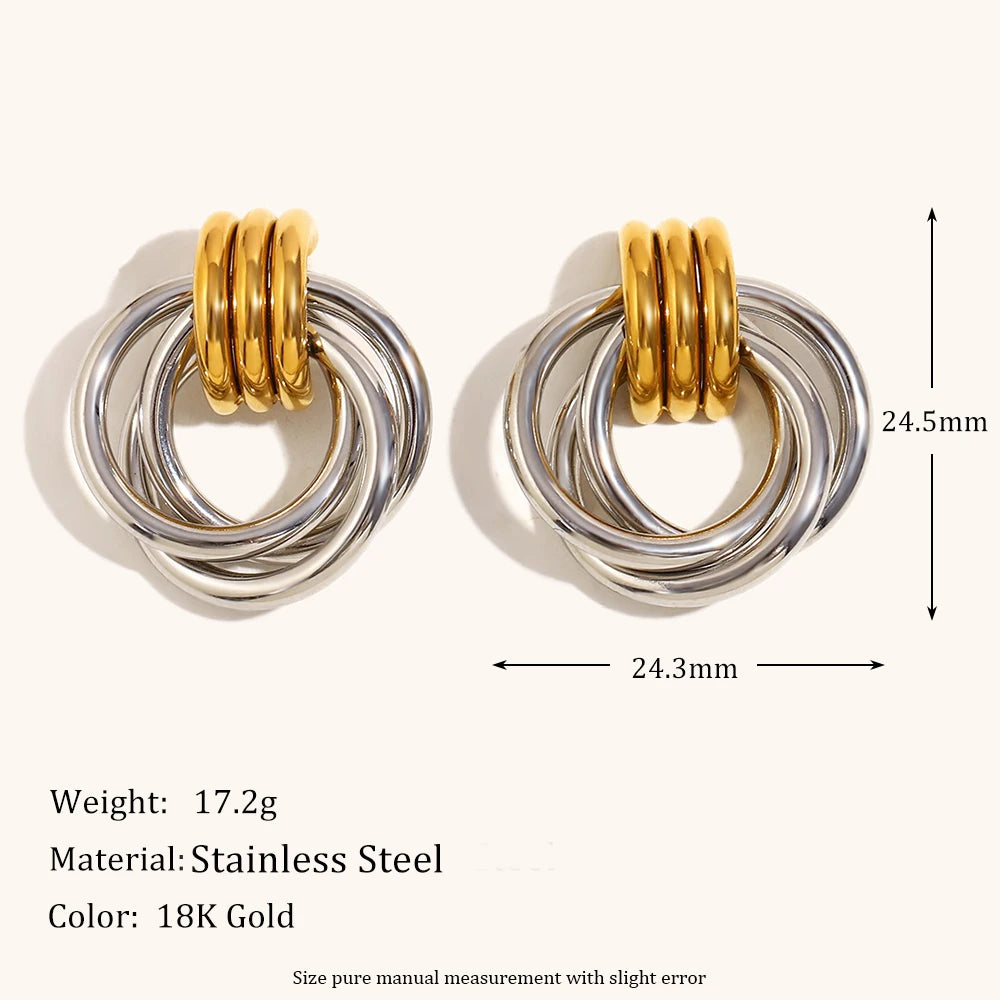 La.Muses – Orbit Lines Earrings 18K