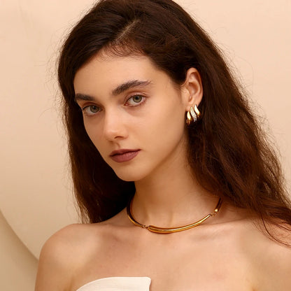 La.Muses – Éclat Drapé Earrings 18K