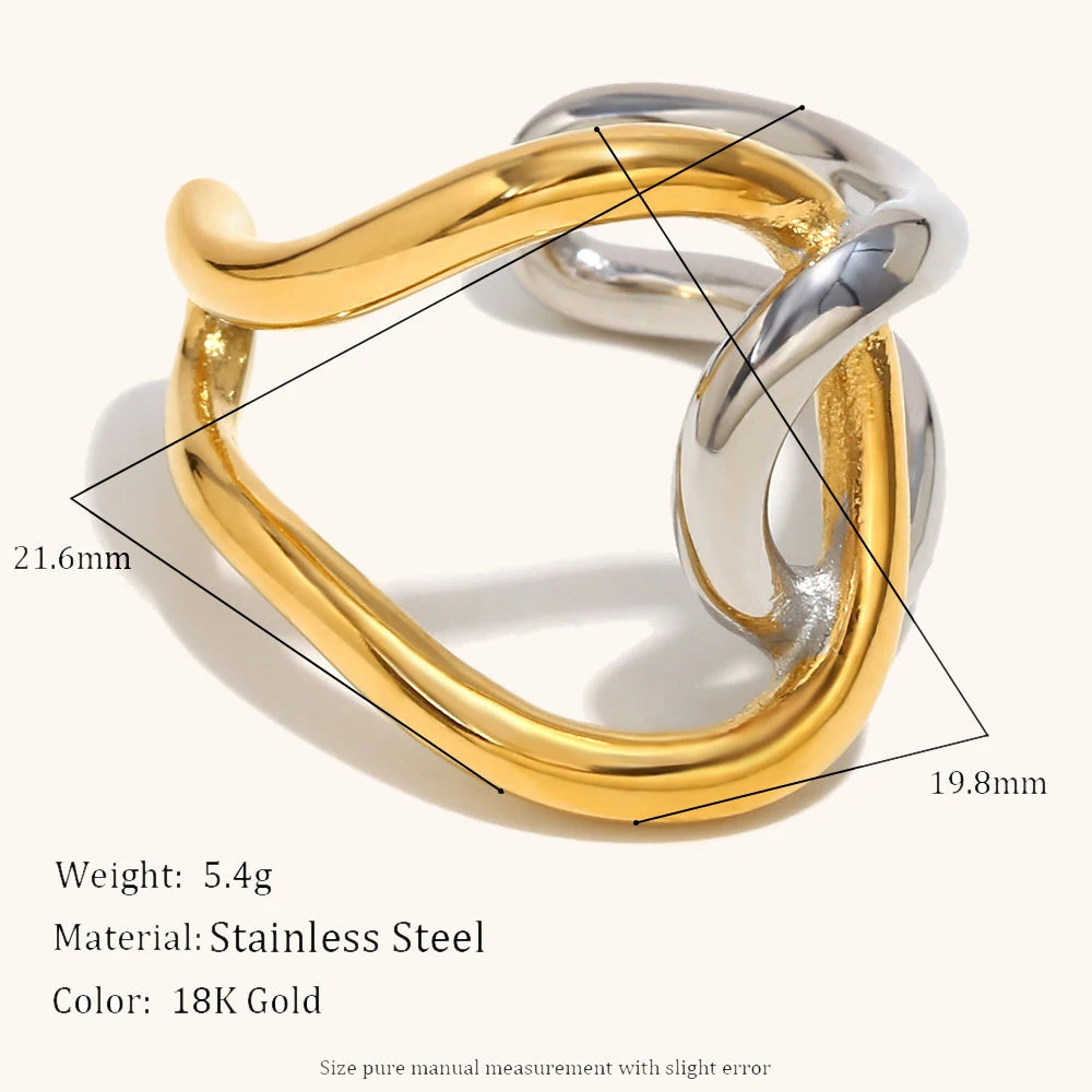 La.Muses – Two Tone Twist Ring 18K