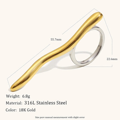 La.Muses – Long Line Ring 18K