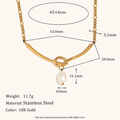 La.Muses – Collier Nœud & Perle 18K