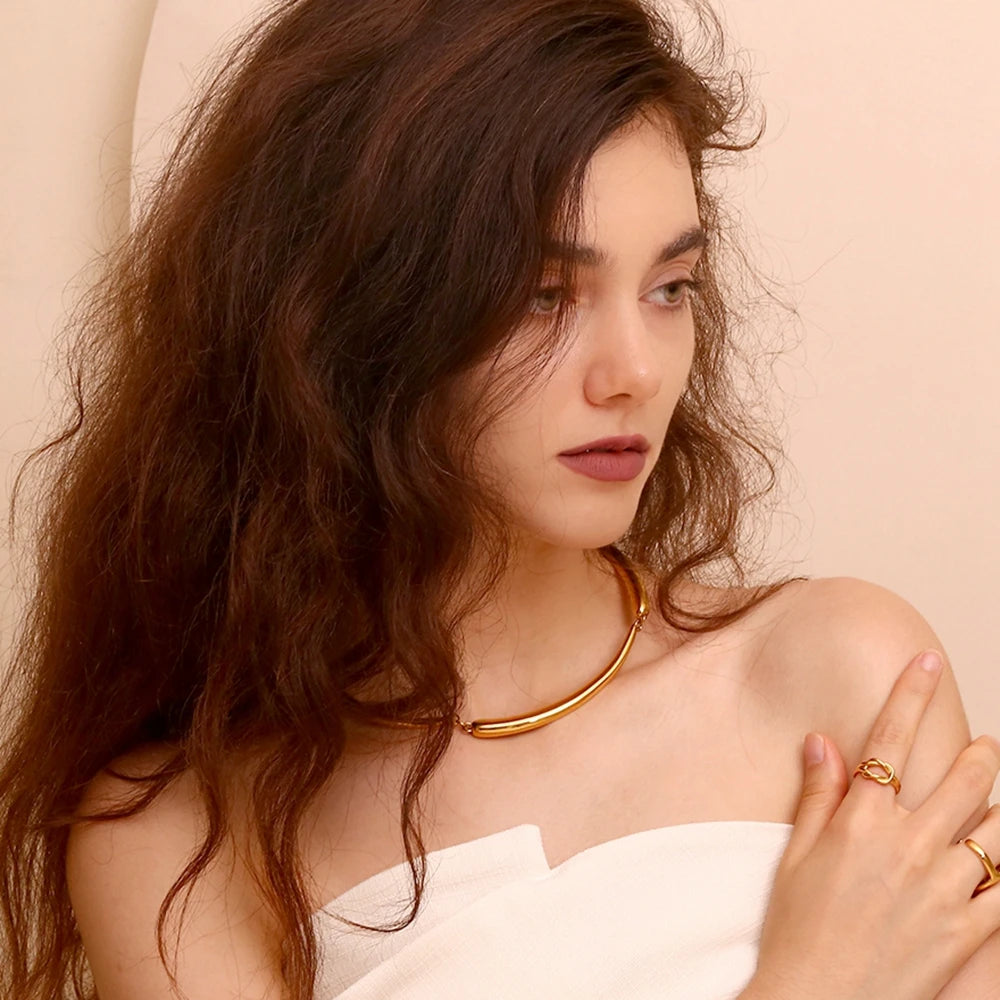 La.Muses – Punk Bamboo Necklace 18K