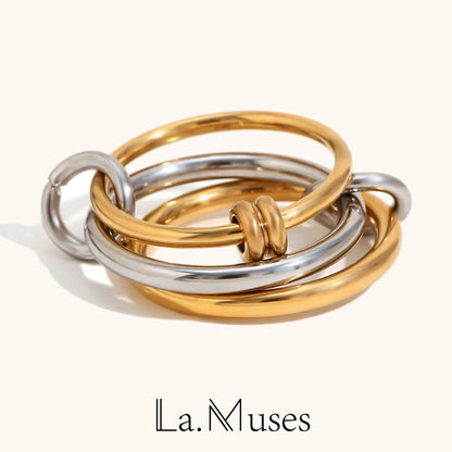 La.Muses – Dual Circle Ring 18K
