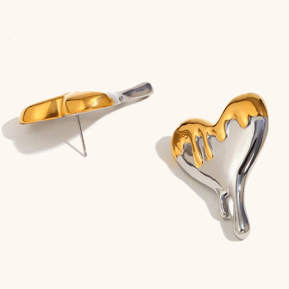 La.Muses – Creamy Heart Earrings 18K