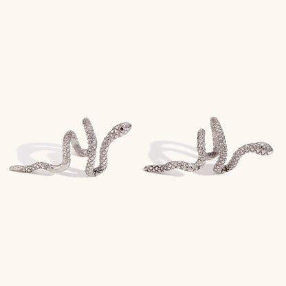 La.Muses – Mini Snake Mesh Ear Cuff 18K