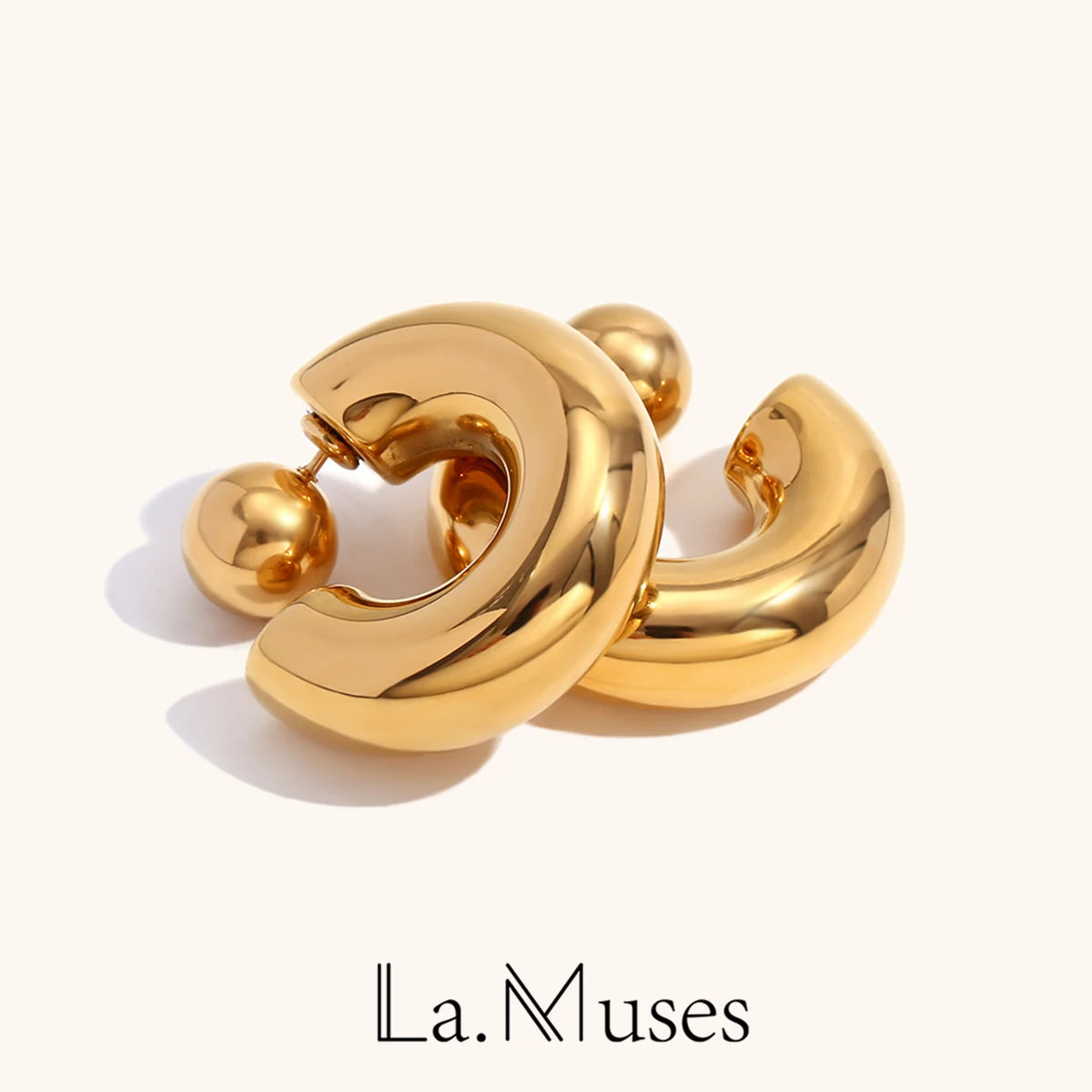 La.Muses – Bold Curve Hoops 18K