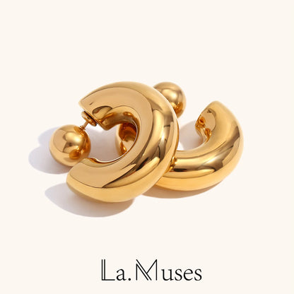 La.Muses – Bold Curve Hoops 18K