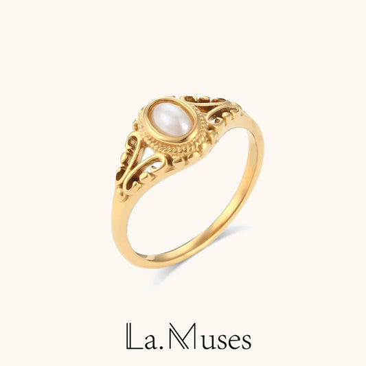 La.Muses – Bloom Pearl Ring 18K