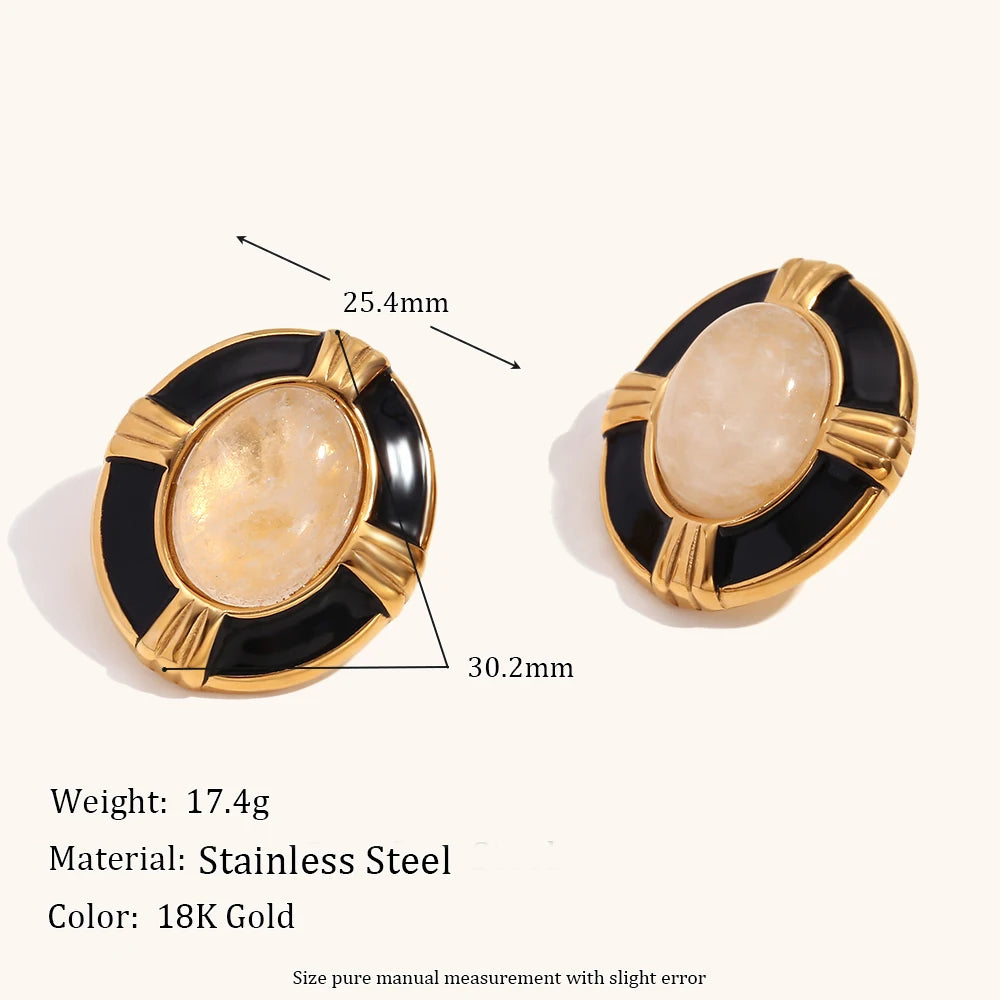La.Muses – Black Muse Earrings 18K