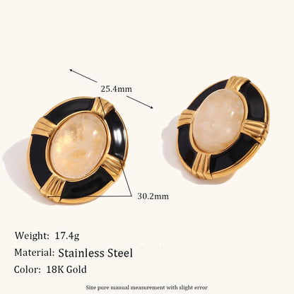 La.Muses – Black Muse Earrings 18K