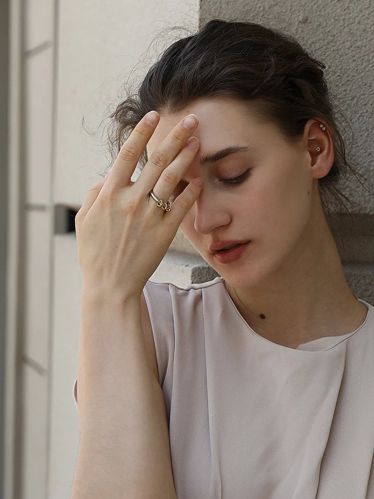 La.Muses – Bead Tassel Ring 18K