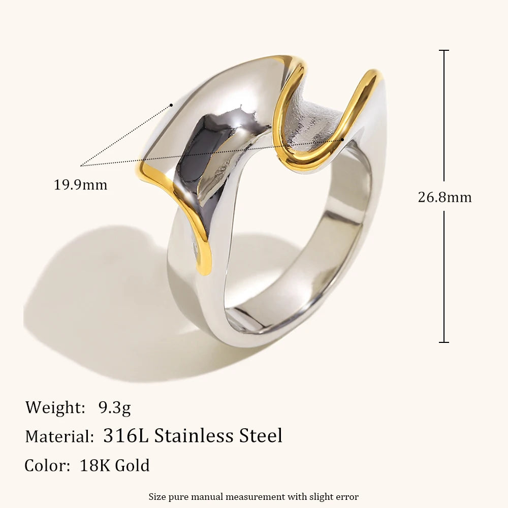 La.Muses – Bague Dual Twist 18K