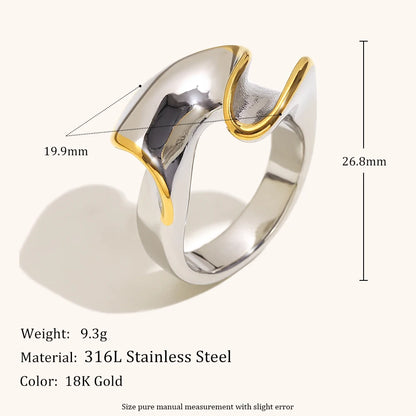 La.Muses – Bague Dual Twist 18K