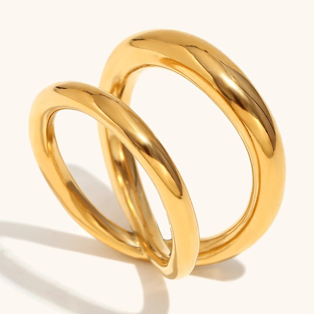 La.Muses – Crossline Dual Ring 18K