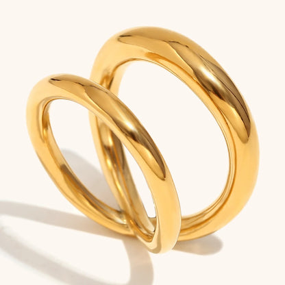 La.Muses – Crossline Dual Ring 18K