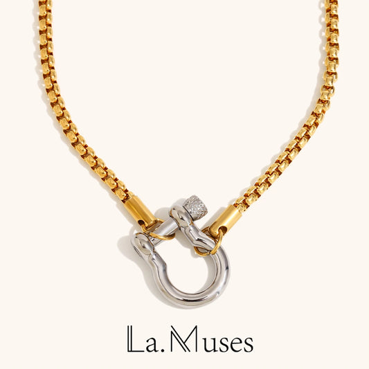 La.Muses – Square Pearl Chain 18K