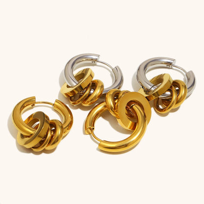 La.Muses – Circle Charm Earrings 18K