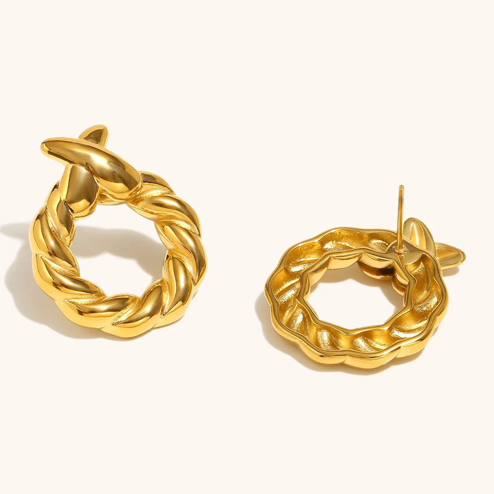 La.Muses – Boucles Twist Élégantes 18K