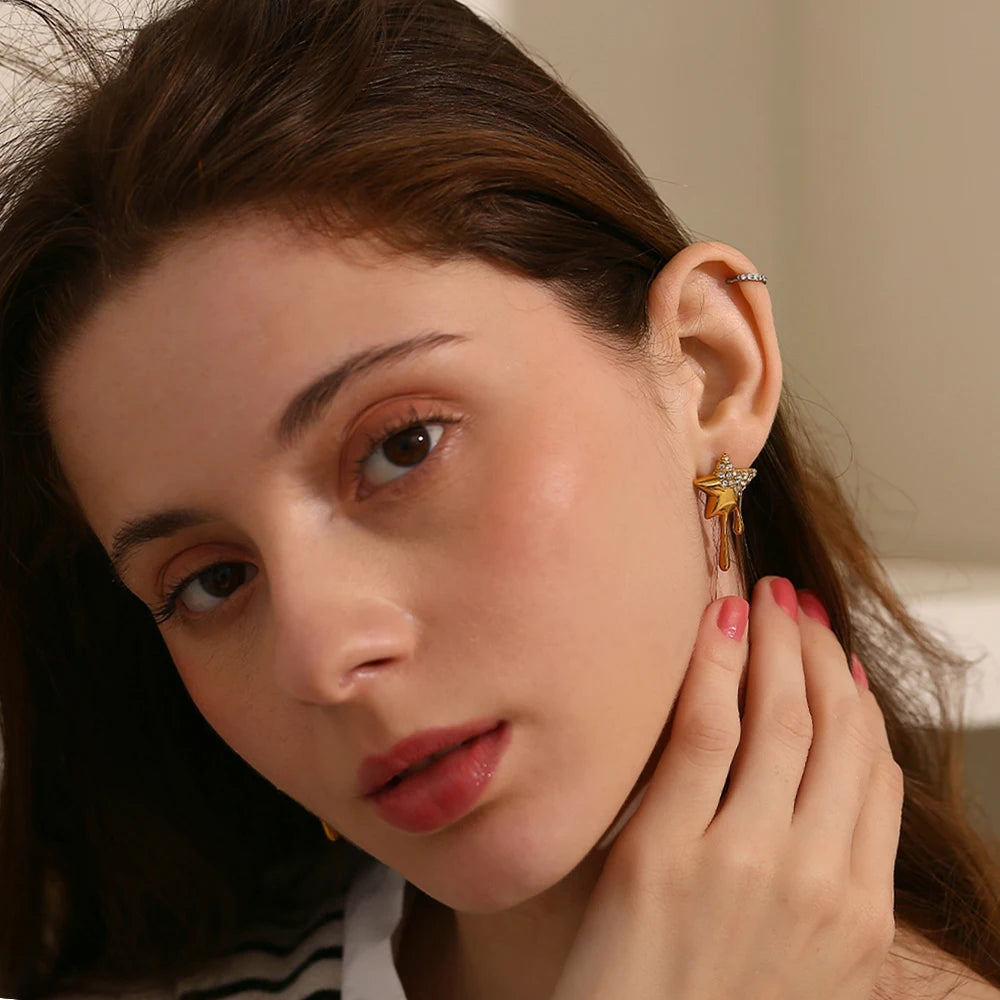 La.Muses – Golden Starlight Earrings 18K