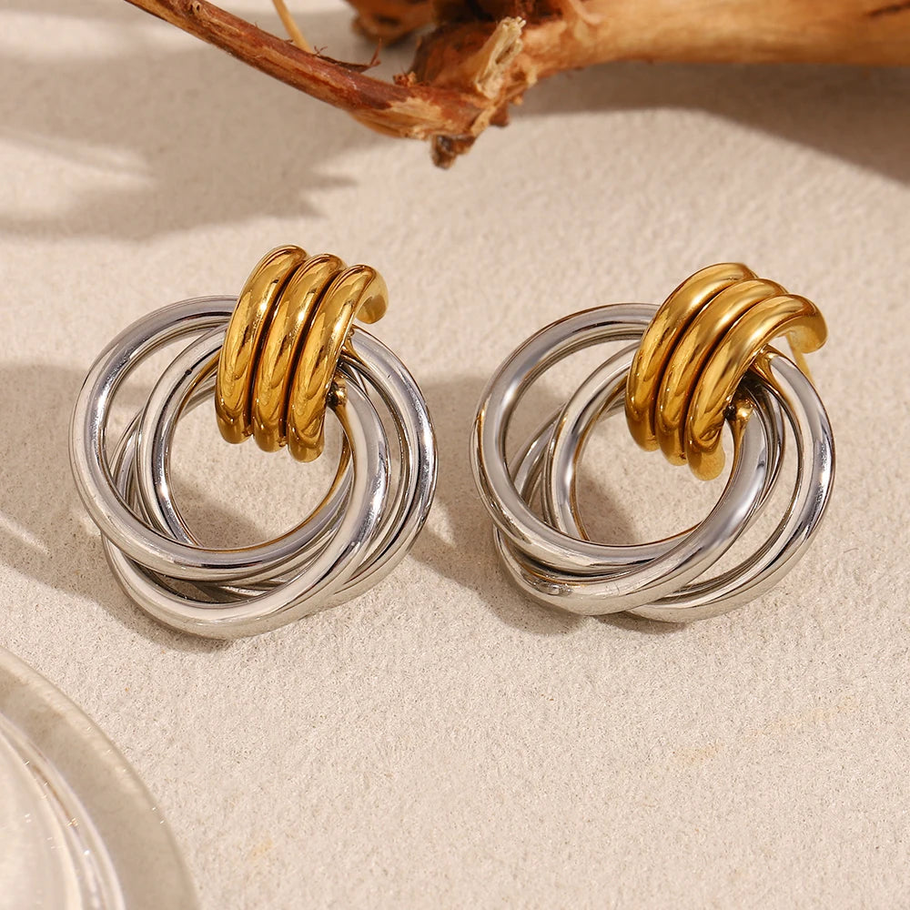 La.Muses – Orbit Lines Earrings 18K