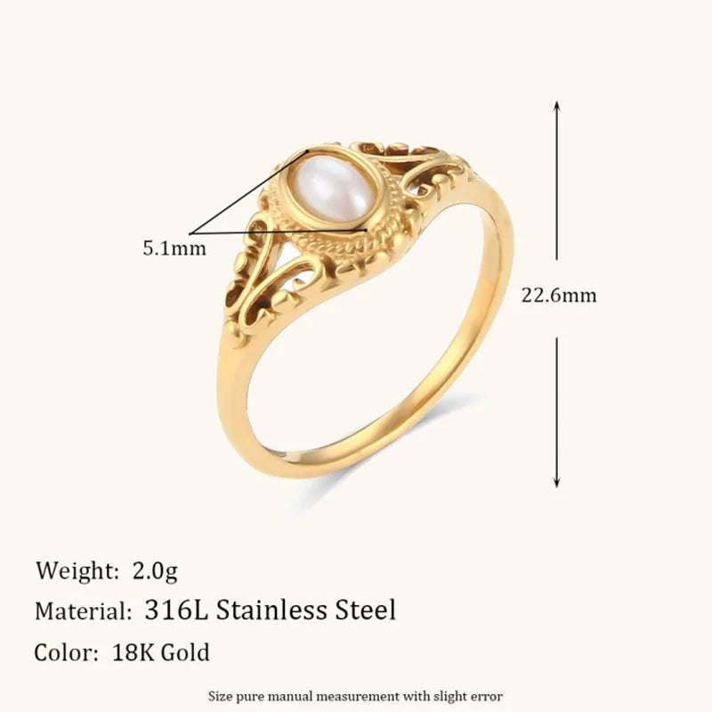 La.Muses – Bloom Pearl Ring 18K