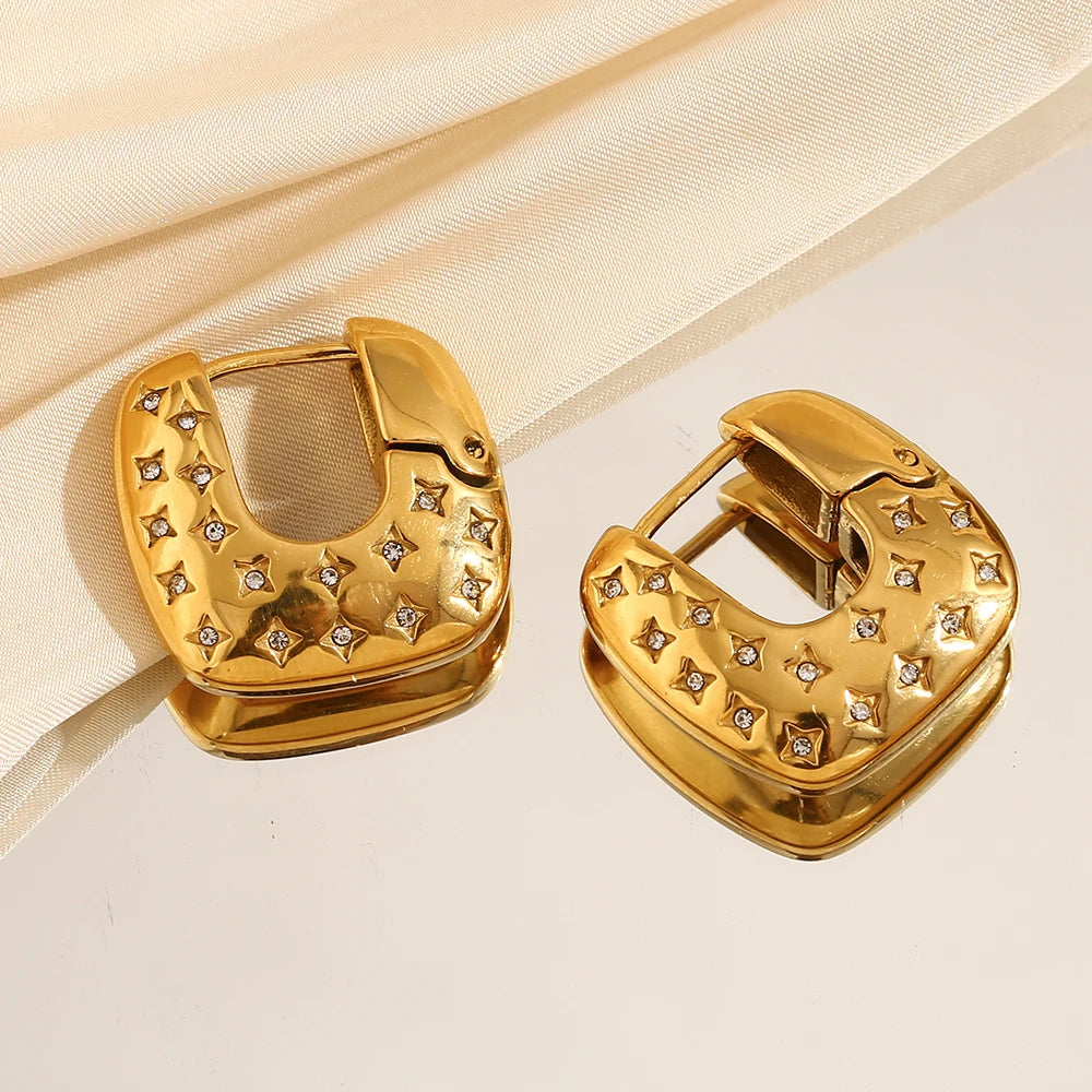 La.Muses – Stellar Square Hoops 18K