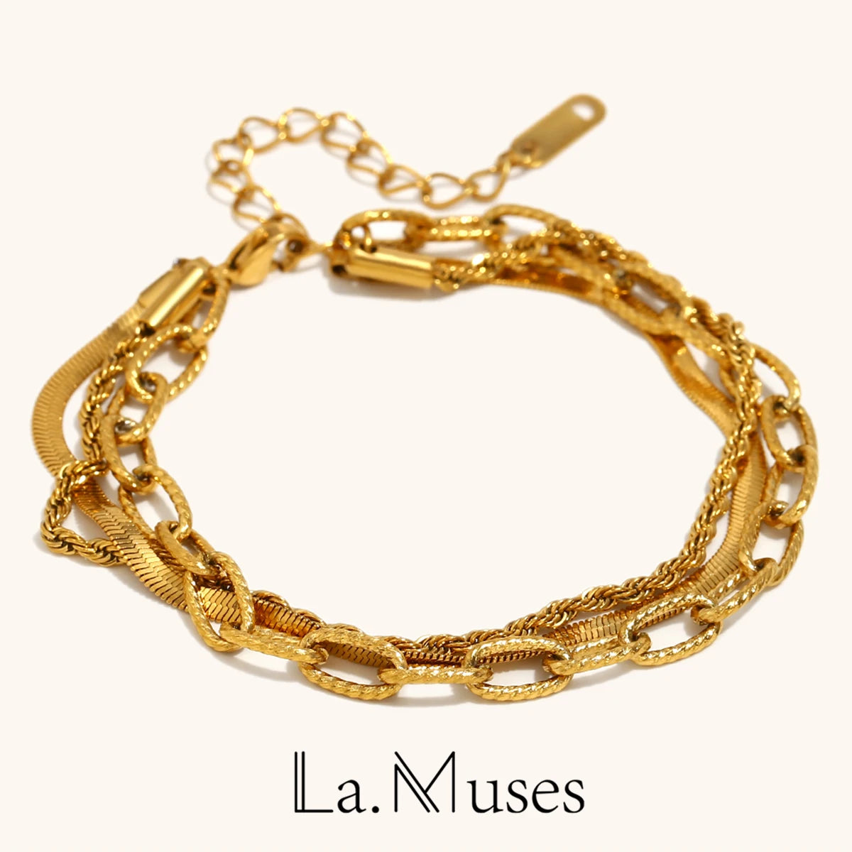 La.Muses – 3-Layer Harmony Bracelet 18K