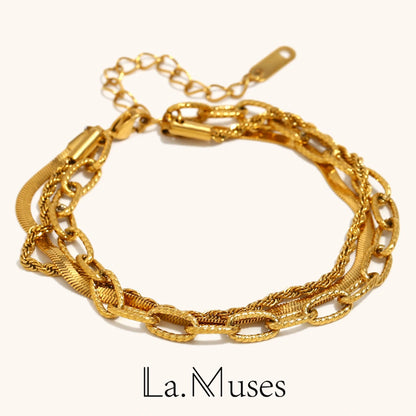La.Muses – 3-Layer Harmony Bracelet 18K
