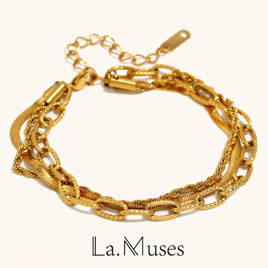 La.Muses – 3-Layer Harmony Bracelet 18K