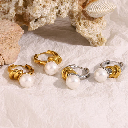 La.Muses – Pearl Knot Earrings 18K