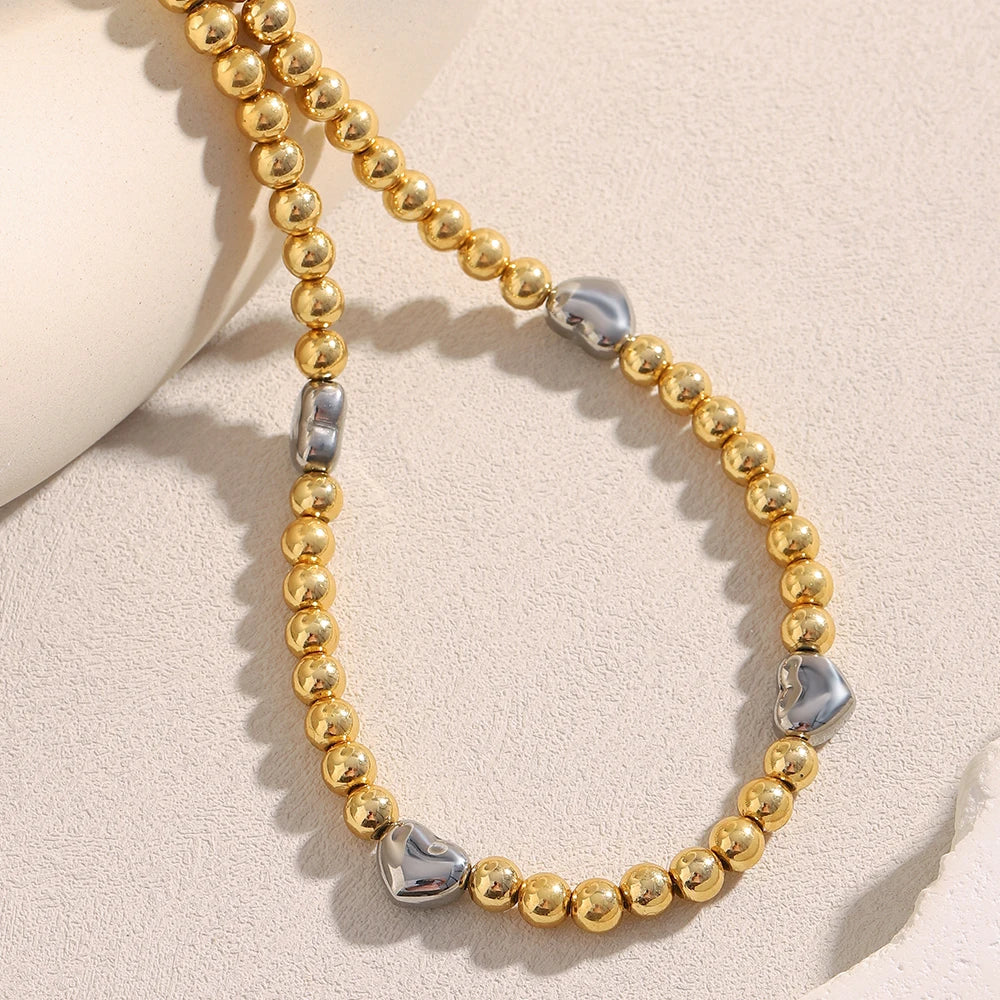 La.Muses – Heartbeat Beads Necklace 18K
