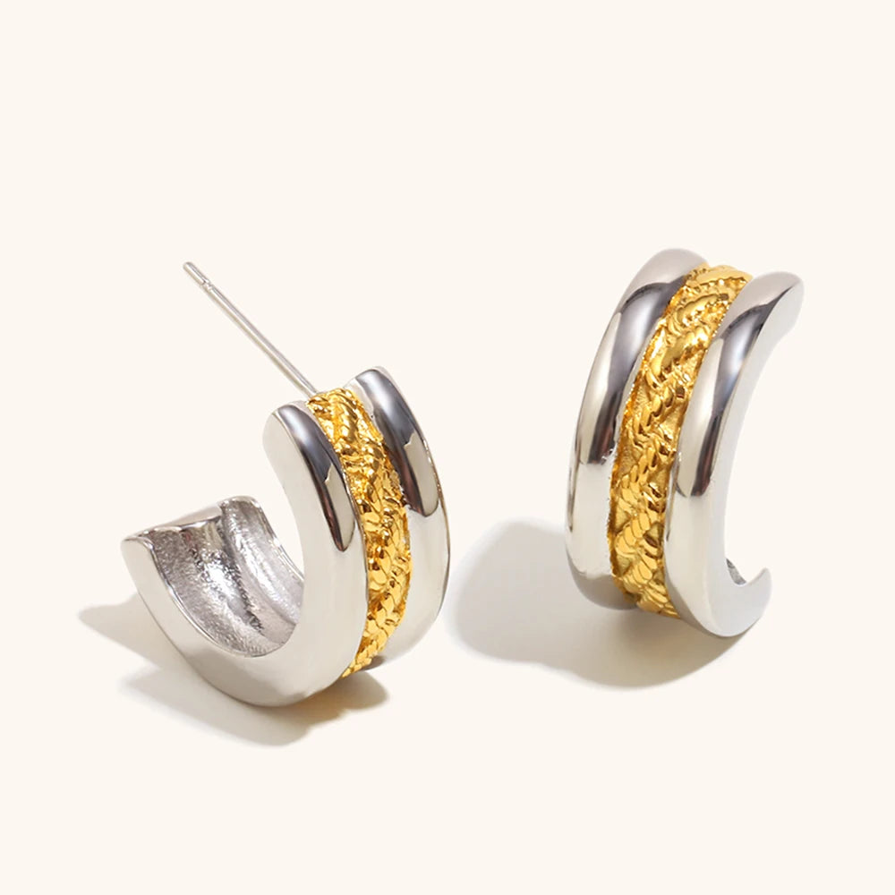 La.Muses – Reflets Tressés Earrings 18K