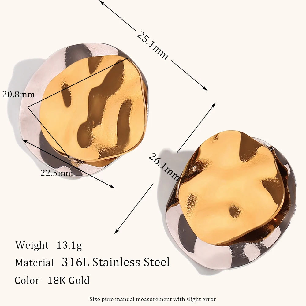 La.Muses – Dual Tone Earrings 18K