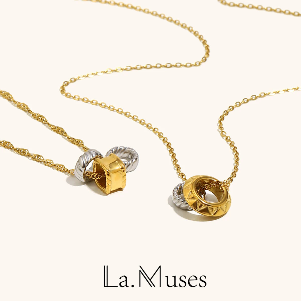 La.Muses – Dual Harmony Necklace 18K