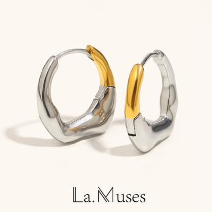 La.Muses – Irregular Glow Earrings 18K