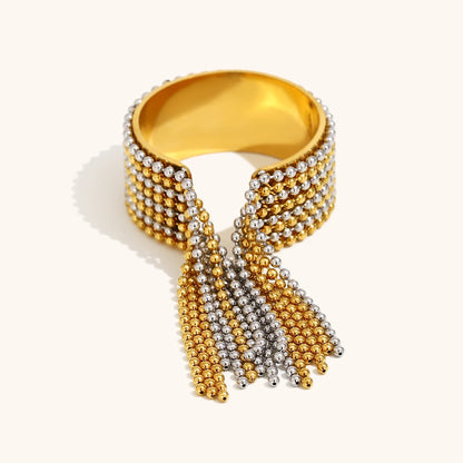La.Muses – Chain Tassel Ring 18K