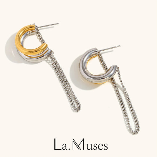 La.Muses – C-Tassel Earrings 18K