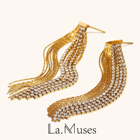 La.Muses – Tassel Grace Earrings 18K