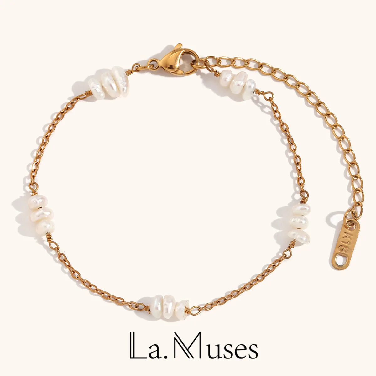 La.Muses –  Bracelet Éclat d’Eau Douce 18K