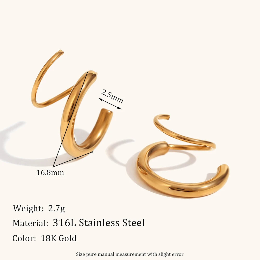 La.Muses – Wrapped Lines Earrings 18K